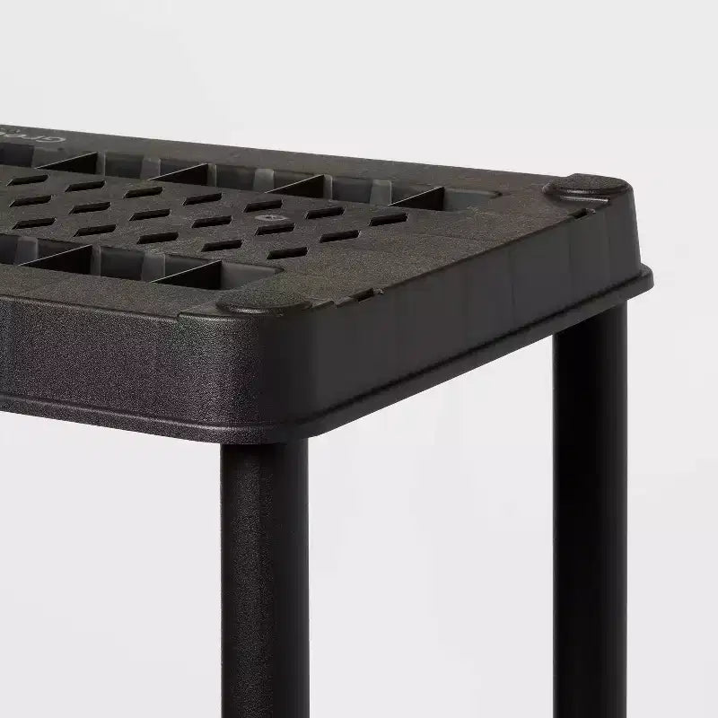 5 Tier Plastic Shelf Unit Black - Brightroom™: Utility Storage Shelving, 5 Open Shelves, 150 lb Capacity, 73.5" Height