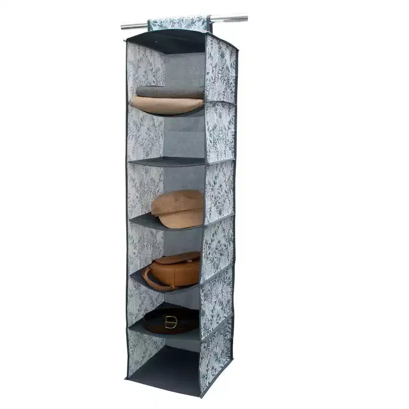 Nuovo Organizzatore a 6 Ripiani Parterre: Organizzatore Armadio & Appendiabiti Multicolore, Altezza 120 cm, Nessun Montaggio Richiesto