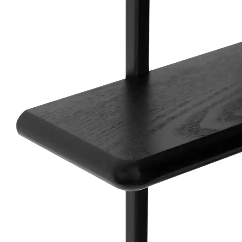 Kate & Laurel All Things Decor 18"x6"x30" Ramos Wood/Metal Accent Shelf Black: Modern Floating Storage, 3-Tier Design