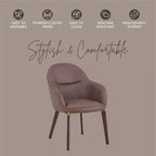 LeisureMod Elias Sedie da Pranzo Set di 2, Sedili Rivestiti in Pelle o Velluto con Gambe Verniciate a Polvere, Moderne per Cucina, Sala da Pranzo, Caffetteria