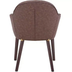 LeisureMod Elias Sedie da Pranzo Set di 2, Sedili Rivestiti in Pelle o Velluto con Gambe Verniciate a Polvere, Moderne per Cucina, Sala da Pranzo, Caffetteria