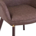 LeisureMod Elias Sedie da Pranzo Set di 2, Sedili Rivestiti in Pelle o Velluto con Gambe Verniciate a Polvere, Moderne per Cucina, Sala da Pranzo, Caffetteria