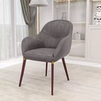 LeisureMod Elias Sedie da Pranzo Set di 2, Sedili Rivestiti in Pelle o Velluto con Gambe Verniciate a Polvere, Moderne per Cucina, Sala da Pranzo, Caffetteria