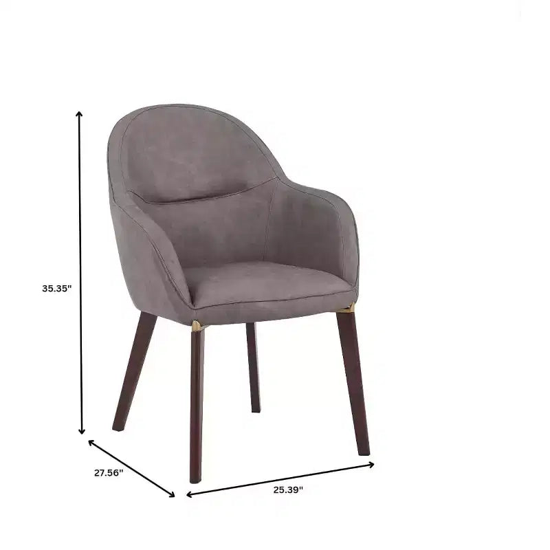 LeisureMod Elias Dining Chairs Set of 2 Upholstered Leather Or Velvet Seats with Powder-Coated Legs, Modern Kitchen, Dining Room, Cafe Seating