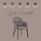 LeisureMod Elias Sedie da Pranzo Set di 2, Sedili Rivestiti in Pelle o Velluto con Gambe Verniciate a Polvere, Moderne per Cucina, Sala da Pranzo, Caffetteria