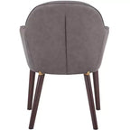 LeisureMod Elias Sedie da Pranzo Set di 2, Sedili Rivestiti in Pelle o Velluto con Gambe Verniciate a Polvere, Moderne per Cucina, Sala da Pranzo, Caffetteria