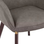 LeisureMod Elias Sedie da Pranzo Set di 2, Sedili Rivestiti in Pelle o Velluto con Gambe Verniciate a Polvere, Moderne per Cucina, Sala da Pranzo, Caffetteria