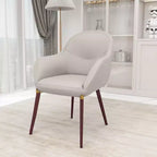 LeisureMod Elias Sedie da Pranzo Set di 2, Sedili Rivestiti in Pelle o Velluto con Gambe Verniciate a Polvere, Moderne per Cucina, Sala da Pranzo, Caffetteria