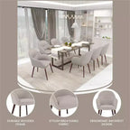 LeisureMod Elias Sedie da Pranzo Set di 2, Sedili Rivestiti in Pelle o Velluto con Gambe Verniciate a Polvere, Moderne per Cucina, Sala da Pranzo, Caffetteria