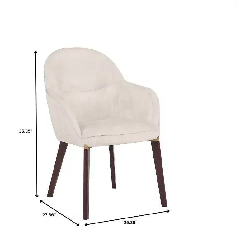 LeisureMod Elias Dining Chairs Set of 2 Upholstered Leather Or Velvet Seats with Powder-Coated Legs, Modern Kitchen, Dining Room, Cafe Seating