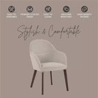 LeisureMod Elias Sedie da Pranzo Set di 2, Sedili Rivestiti in Pelle o Velluto con Gambe Verniciate a Polvere, Moderne per Cucina, Sala da Pranzo, Caffetteria