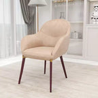LeisureMod Elias Sedie da Pranzo Set di 2, Sedili Rivestiti in Pelle o Velluto con Gambe Verniciate a Polvere, Moderne per Cucina, Sala da Pranzo, Caffetteria