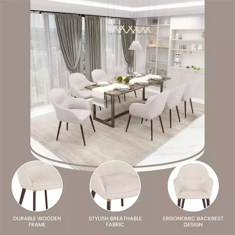 LeisureMod Elias Dining Chairs Set of 2  Upholstered Leather Or Velvet Seats with Powder-Coated Legs, Modern Kitchen, Dining Room, Cafe Seating