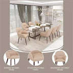 LeisureMod Elias Sedie da Pranzo Set di 2, Sedili Rivestiti in Pelle o Velluto con Gambe Verniciate a Polvere, Moderne per Cucina, Sala da Pranzo, Caffetteria