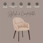 LeisureMod Elias Sedie da Pranzo Set di 2, Sedili Rivestiti in Pelle o Velluto con Gambe Verniciate a Polvere, Moderne per Cucina, Sala da Pranzo, Caffetteria