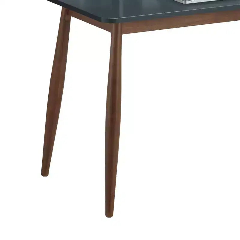 Scrivania da ufficio Roundhill Furniture Roskilde con spazio contenitivo, legno, blu-grigio