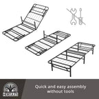 Struttura Letto Pieghevole in Metallo Hercules, Base Materasso con Piattaforma da 14 Pollici, King