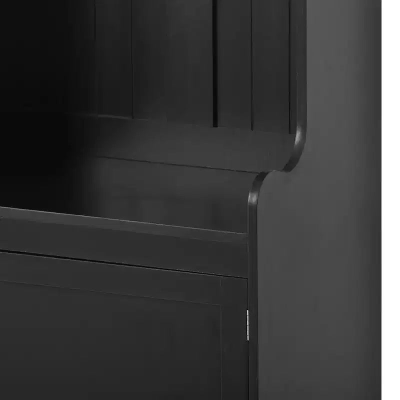 Whisen Modern Multiple Functions Hall Tree with 7-Metal Black Hooks and Ample Storage Drawer