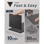 SONGMICS HOME Montaggio Super Veloce Senza Attrezzi, Mobile Porta TV per TV fino a 72 Pollici, Mobile TV, Centro di Intrattenimento, Noce Naturale e Nero Ebano