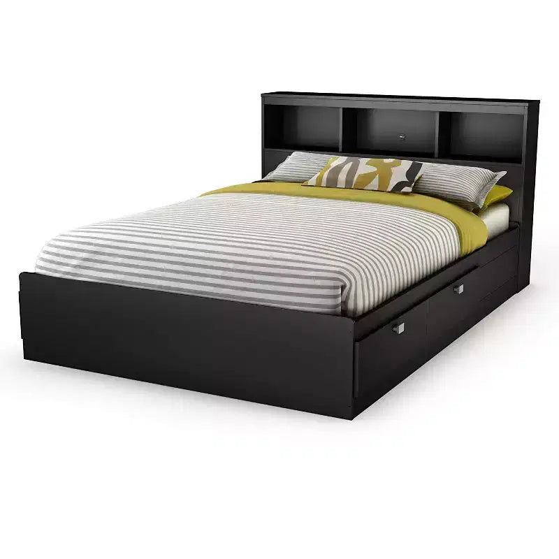HomeStockBookcase Headboard Pure Black Spark Style Headboard