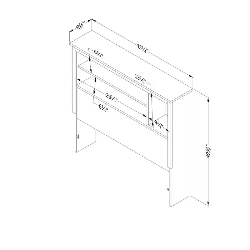 HomeStock Kid's Twin Bookcase Headboard