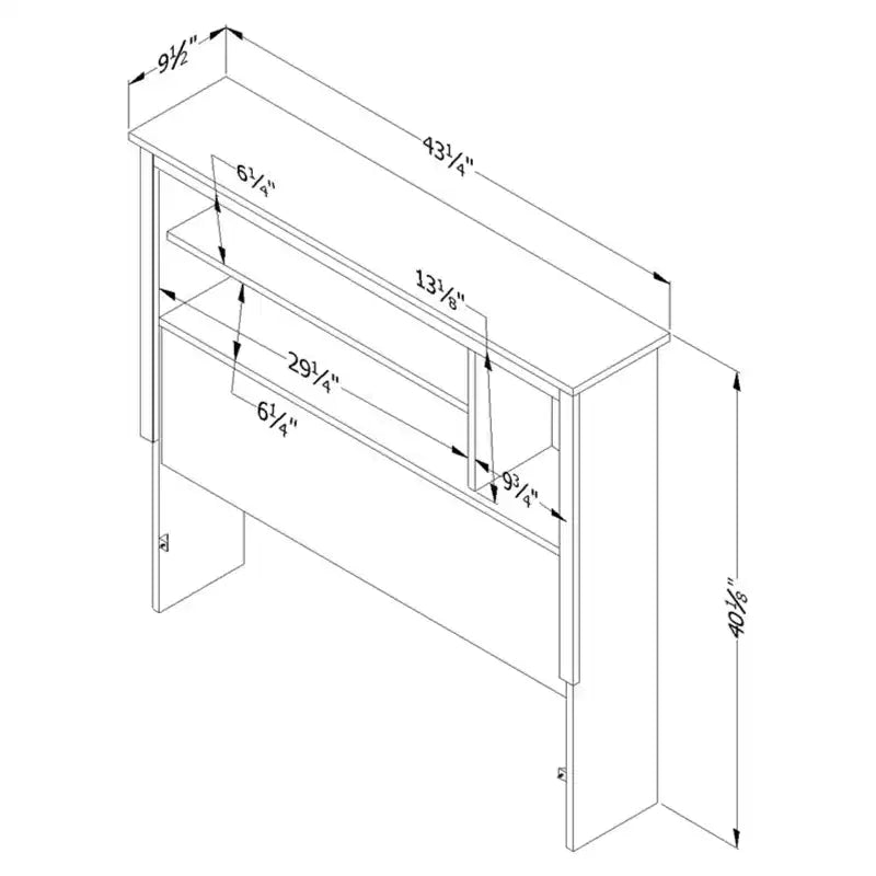 HomeStock Kid's Twin Bookcase Headboard