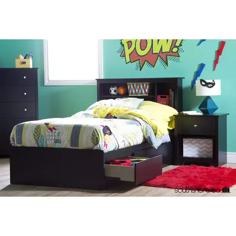 HomeStock Kid's Twin Bookcase Headboard