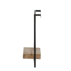 Scaffale da Parete in Ferro e Legno, Decorazione da Appendere 15.7x5.9x17.7
