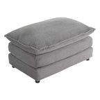MAYEERTY 35.4 Pouf Ottomano Doppio Strato per Soggiorno Camera da Letto Grigio Scuro