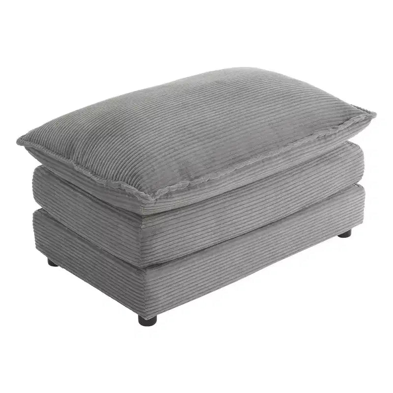 MAYEERTY 35.4 Ottoman Dual-layer Ottoman for Living Room Bedroom Dark Gray