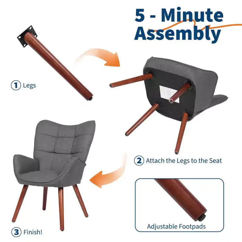 Modern Upholstered Dining Chairs, Dining Room Kitchen Island Bar Chairs With Backrest, Suitable for Kitchen, Dining Room, Living Room, Cafe Dining