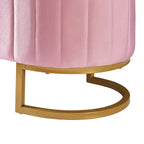 Panca contenitore moderna TUYOHW con sgabello da trucco imbottito in velluto capitonné con gambe in metallo, elegante panca da fondo letto per soggiorno, camera da letto