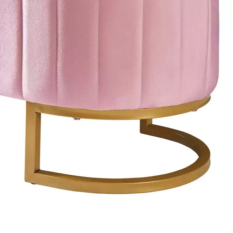 TUYOHW Modern Storage Bench with Button-Tufted Velvet Upholstered Vanity Stool with Metal Leg Elegant End of Bed Bench for Living Room, Bedroom