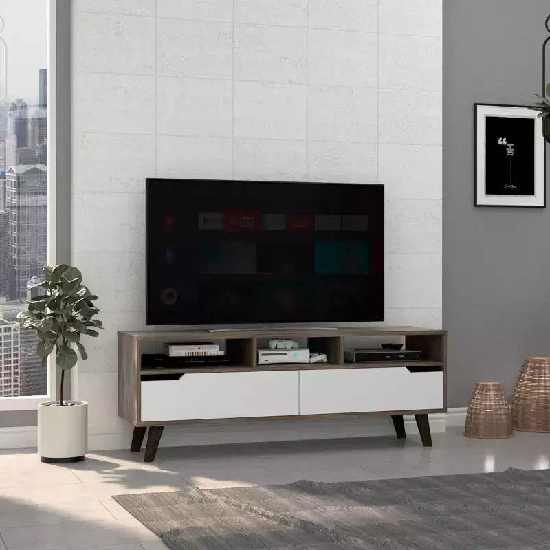 Mobile TV Tacoma per TV fino a 55" Noce scuro/Bianco