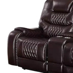 Poltrona Braylon Active Sitting da 78" in PU Marrone - Acme Furniture: Divanetto con Console e Portabicchieri