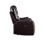 Poltrona Braylon Active Sitting da 78" in PU Marrone - Acme Furniture: Divanetto con Console e Portabicchieri