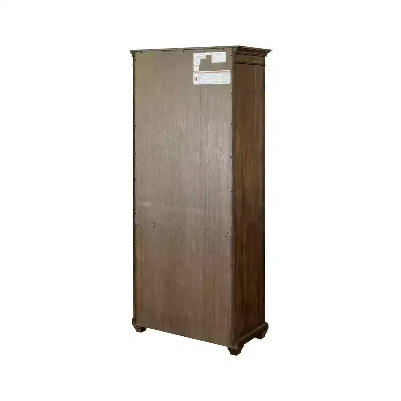 74" Porter Traditional Wood Bookcase With Doors Brown - Martin Furniture