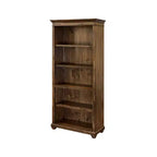 Libreria tradizionale in legno Porter da 74" con ante marrone - Martin Furniture