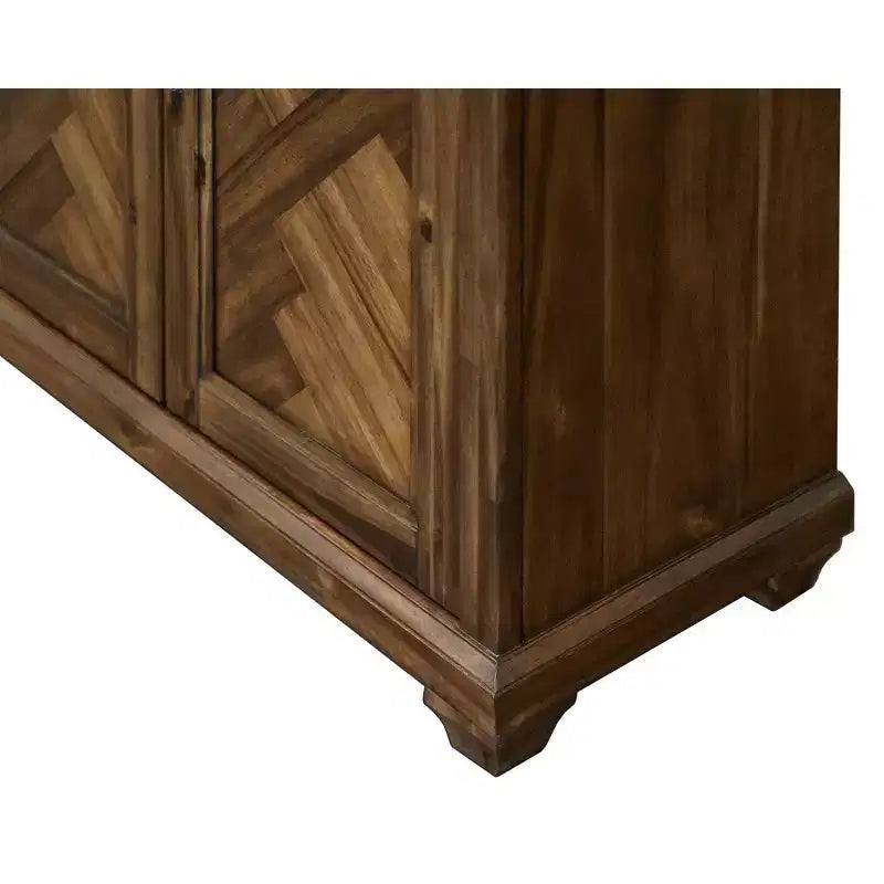 74" Porter Traditional Wood Bookcase With Doors Brown - Martin Furniture