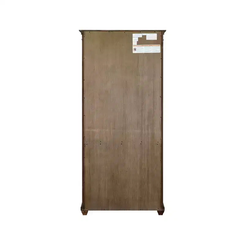 74" Porter Traditional Wood Bookcase With Doors Brown - Martin Furniture