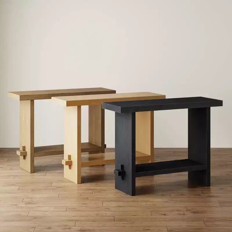 Nathan James Console Sofa Table Reclaimed Black Oak: 40" Narrow Entryway, Rustic Veneer Surface