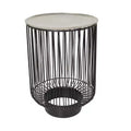 Olivia & May Metal Geometric Open Frame Wire Accent Table: No Assembly, Indoor Use, Made in India