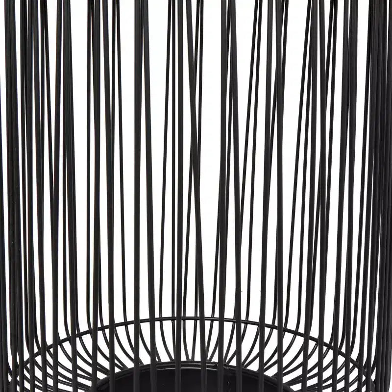 Olivia & May Metal Geometric Open Frame Wire Accent Table: No Assembly, Indoor Use, Made in India