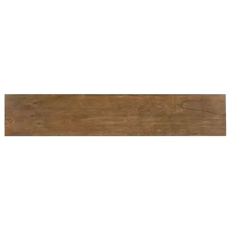 Tavolo da bar divano Tormo Hand Distressed Nero/Finitura noce medio/Bianco - Powell: Consolle industriale moderna con struttura in metallo