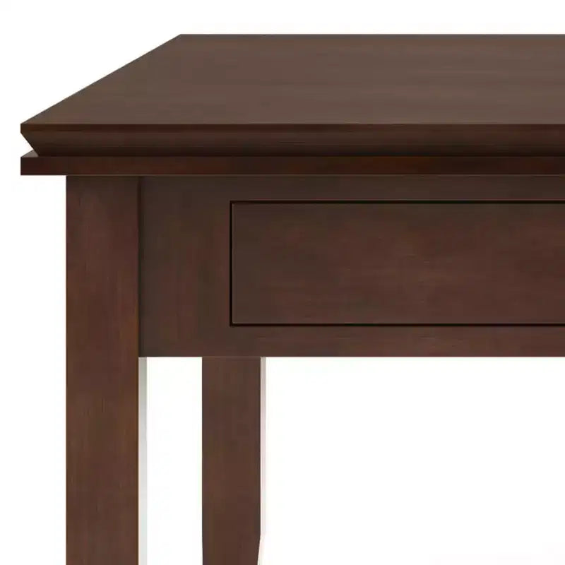 Tavolino da salotto quadrato marrone rossiccio - : Composito di legno transizionale, cassetti contenitori, 36" quadrato