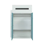 Acme Furniture 78" Letto a soppalco Nerice Letto a soppalco e a castello Bianco e verde acqua: Un letto singolo sopra l'altro, struttura in legno, montaggio senza attrezzi