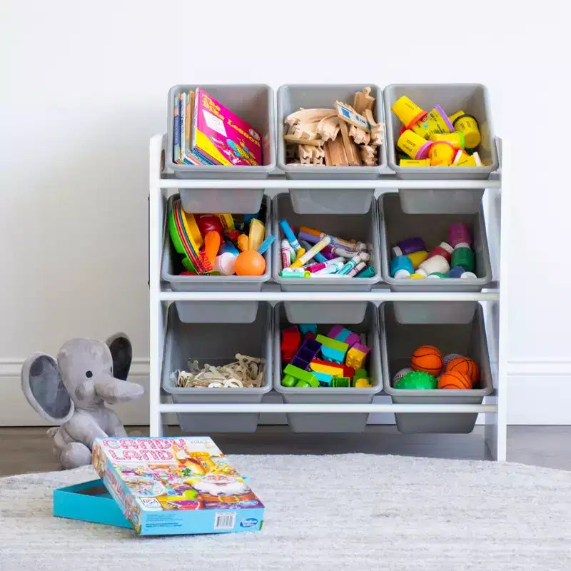 Organizzatore portagiochi per bambini con 9 contenitori
