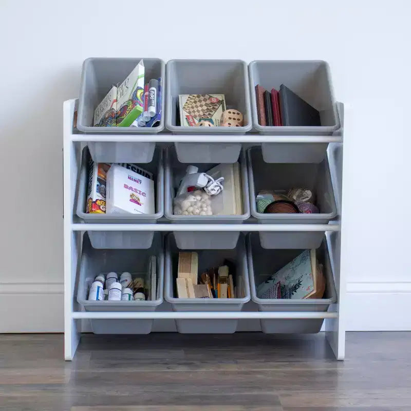 Organizzatore portagiochi per bambini con 9 contenitori