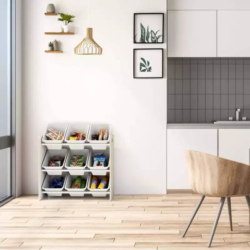 Organizzatore portagiochi per bambini con 9 contenitori