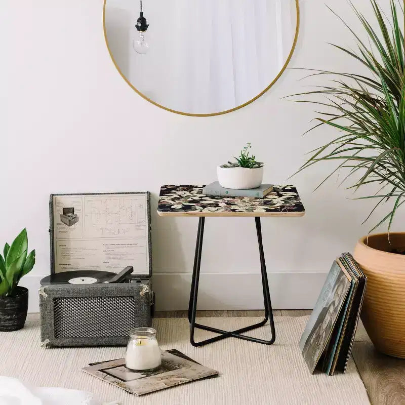 Cayena Blanca Herbolarium Side Square Table - Deny Designs